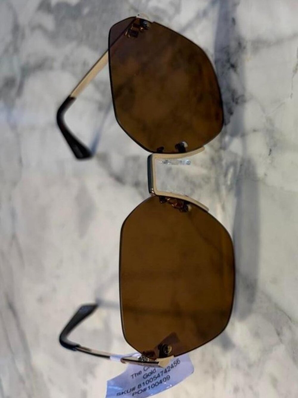 Privé Revaux Women's Brown and Gold Sunglasses